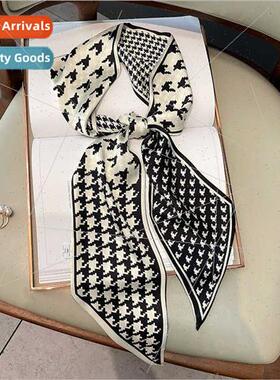 2021 new thousbirds Korean fashion printing small silk scarf