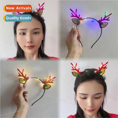 Glowing antler hair bands Christmas ght market new antler ha