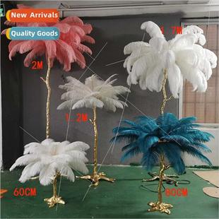 ostrich feather floor Full living American lamp room copper