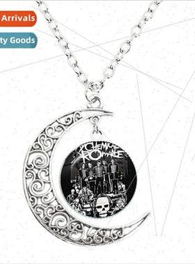 Romantic Rock BMoon Necklace Classic Mcr Music BGlass Dome P