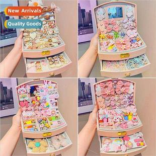 Cute ltle girl hair accessories set gift box girls hair card