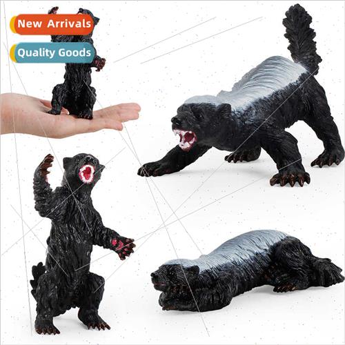 mulation wildlife world honey badger model pinto solid plast