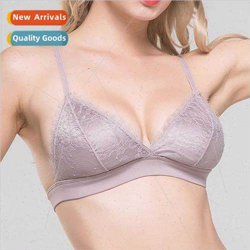 2024 spring new fashion French lace triangle cup whout steel