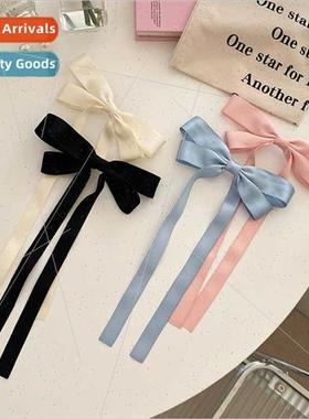 Whe Ribbon Bow Hair Clip Hundred Long Fluttering Ribbon Spri