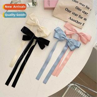 Hair Clip Hundred Whe Fluttering Bow Long Spri Ribbon