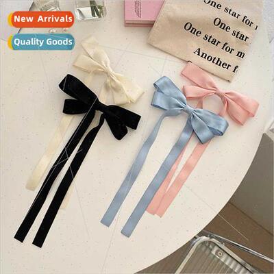 Whe Ribbon Bow Hair Clip Hundred Long Fluttering Ribbon Spri