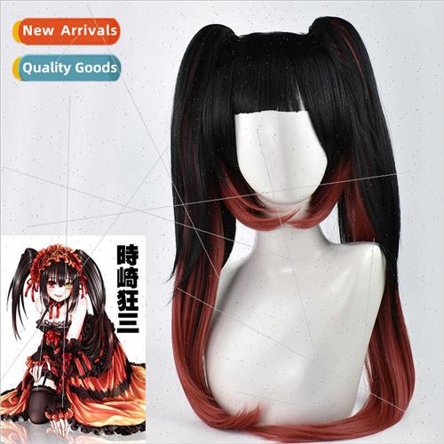 Dating great war Tokizaki wild three COS wig black red gradi