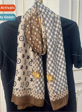 Korean  new fashion letters polka dot printing cotton hemp s