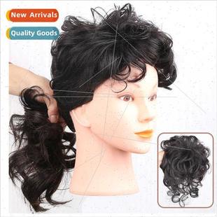 Wig female hair top curly hair send mom hair cover gray hair