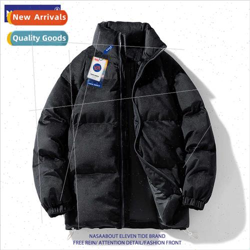 corduroy cotton jacket men thickened winter new stand-up col