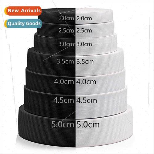 Tie pants waistband knted elastic cord elastic cord black wh