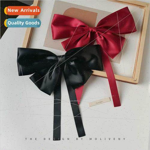 Wu Zhanyan bow hair clips female temperament broken hair cli