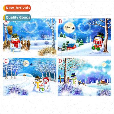 Snow day new diamond painting diy santa handmade stickers  m