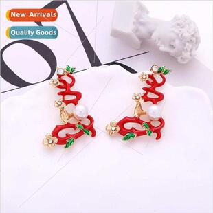 temperament drilling colorful English letters earrings fashi