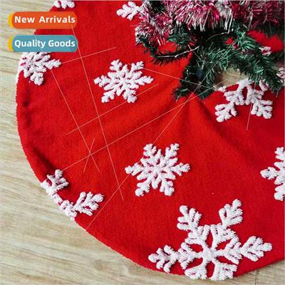 New Gray Jacquard Snowflake Tree Skirt Christmas Tree New Ye