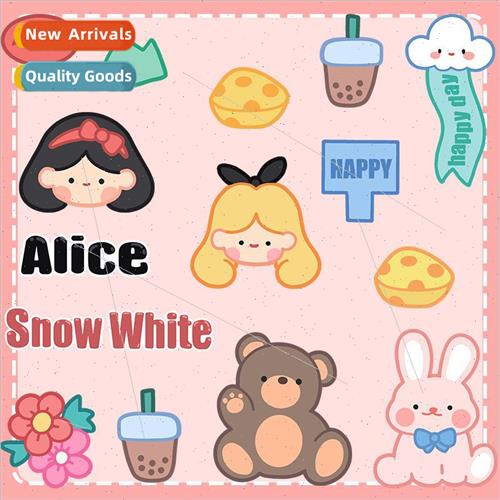 Cartoon cute princess organizer stickers laptop cell phone i