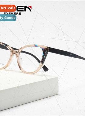new full plate eyeglasses frame female Europe nd cat eyeglas