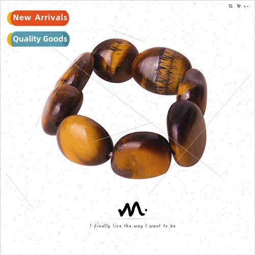 versatile natural tiger eye stone elastic rope ring simple j