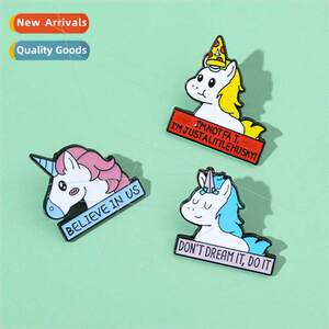 2022 new autumn winter unicorn brooch female cartoon pony ac