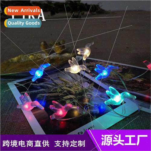 Creative colorful hummingbird led string lights outdoor wate