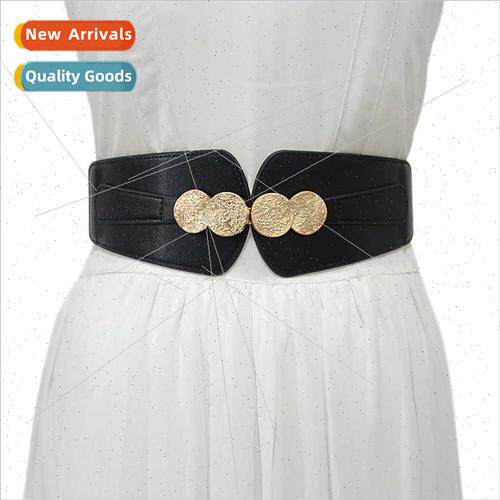 Women belt elastic elastic girdle small waist seal metal han