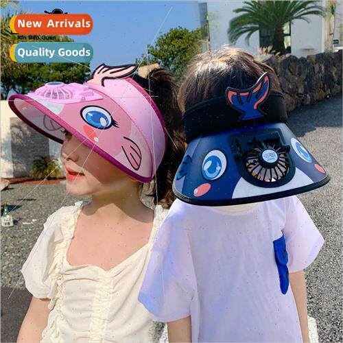 1052 new children hats large brim wh fan sun hat men women b