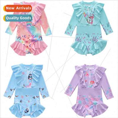 Children swimsu female girls onePCS swimsu new small middle
