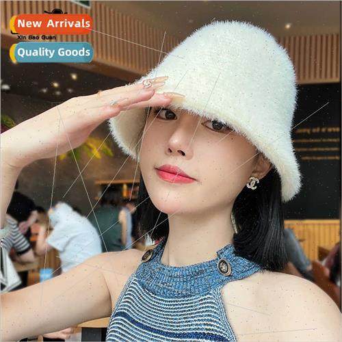 8303 fall winter new plush bucket fisherman hat cold-prowarm