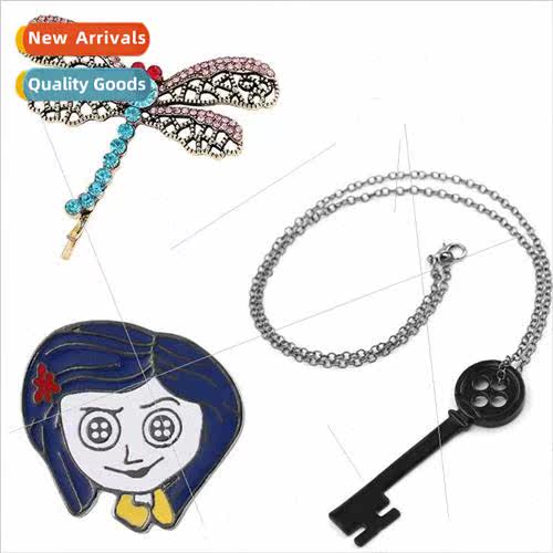Halloween Ghost Mum Brooch Butterfly Hairpin Necklace Teenag