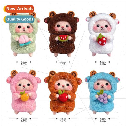 Wool felt poking prodding material k diy sheep baaa gift orn