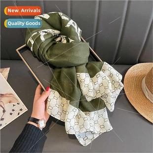 female spring Korean new plaid scarf hundred 2023 autumn
