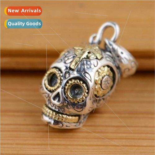 Fashion Retro Cool Men Skull Pendant Necklace
