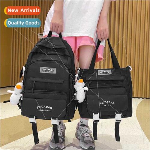 Junior schoolbag large capacy load reduction spine protectio
