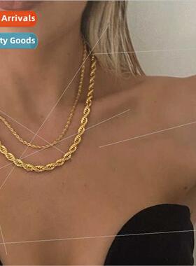 Europe set nd twist chain 5mm/3mm thick bracelet necklace co