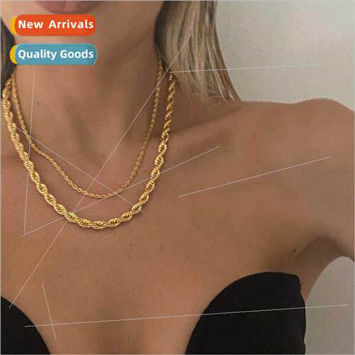 Europe set nd twist chain 5mm/3mm thick bracelet necklace co