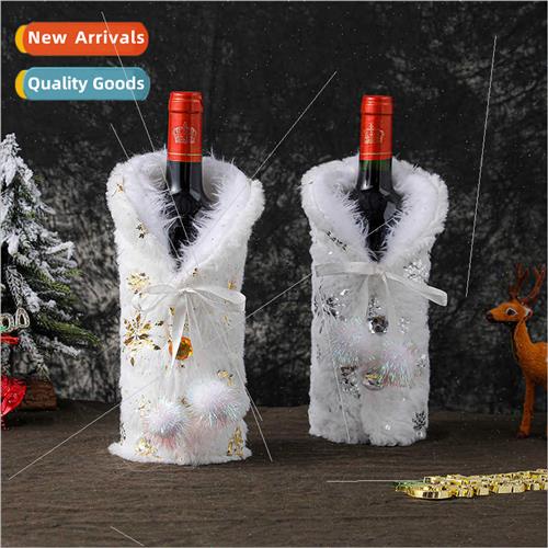 Christmas decoration wine bottle set dining room dress up ch