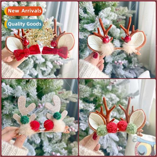 Christmas hair clips new antler headdress hair accessories 2