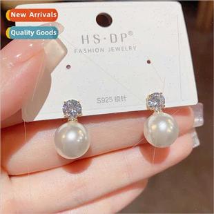 wild zirconia pearl mple female fashion earrings s92 exquise