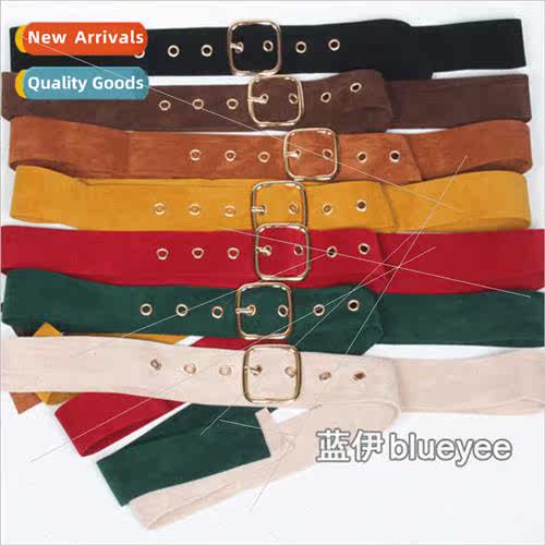 Versatile Velvet Belt Women Dress Sweater mple Decorative Dr