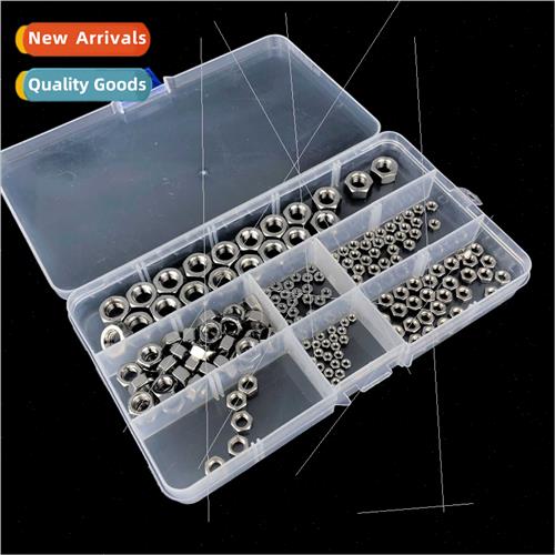 200pcs boxed 304 hexagon nuts M2 M2.5 M3 M4 M5 M6 M8