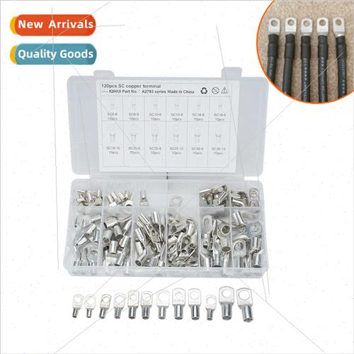 120pcs-12 kinds SC peephole copper terminals short tube term