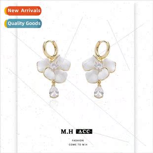 buckle earrings sweet hundred gentle Whe flower