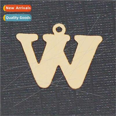 14K Gold Wrapped English Bracelet DIY Glossy Alphabet Access