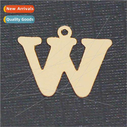 14K Gold Wrapped English Bracelet DIY Glossy Alphabet Access