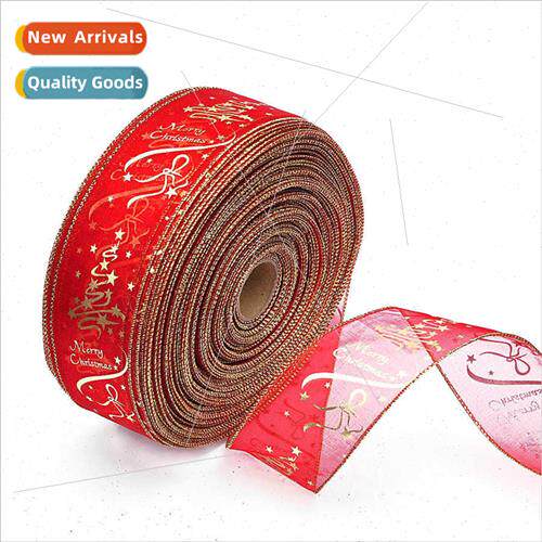 Christmas Tree Decorations 6.3*200cm Red Ribbon Korean Print