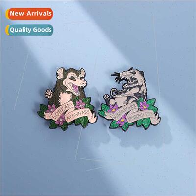 Creative quirky animal corsage personaly screaming groundhog