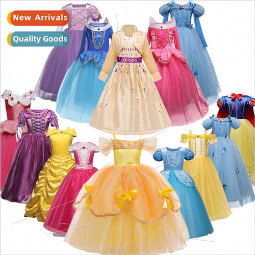 Girls Princess Dresses  4-10T Children Kids Halloween Cos