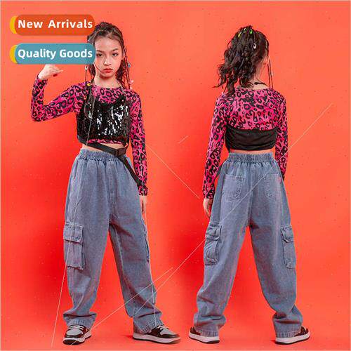 Childrens jazz dance permance clothes girls set dance tide K