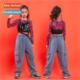 permance clothes girls Childrens tide dance set jazz