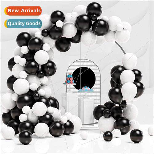 New Black and Whe Latex Balloon Package Balloon Chain Set Bi